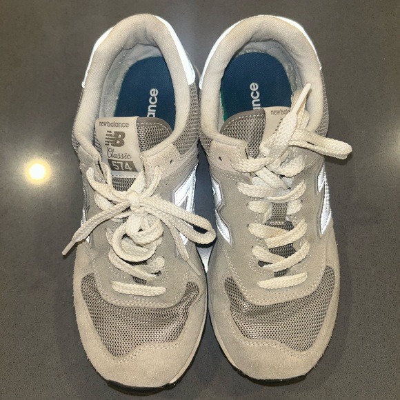 New Balance Shoes - New Balance Classic Gray and White Sneakers